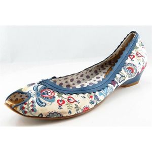 Hego's Smoking Flats Blue Fabric Women‎ Shoes Size 38 M